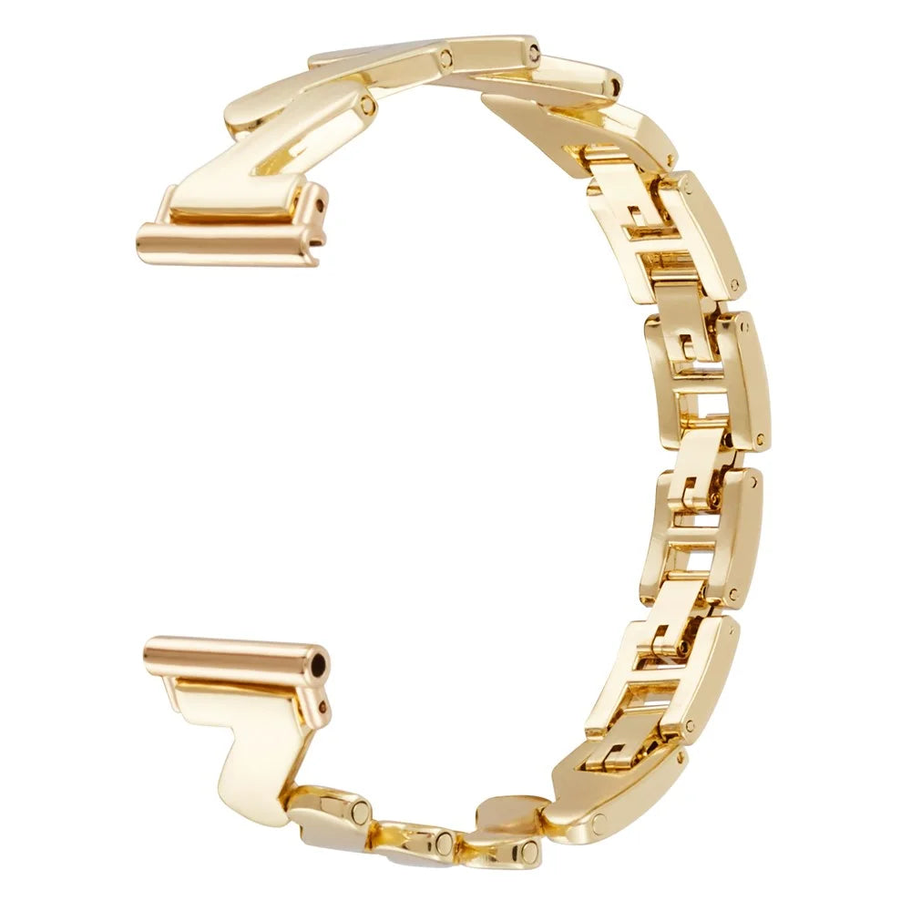 For Samsung Galaxy Watch3 45mm / Garmin Venu 3 Wristband 22mm Watch Strap Zinc Alloy - Gold - 2
