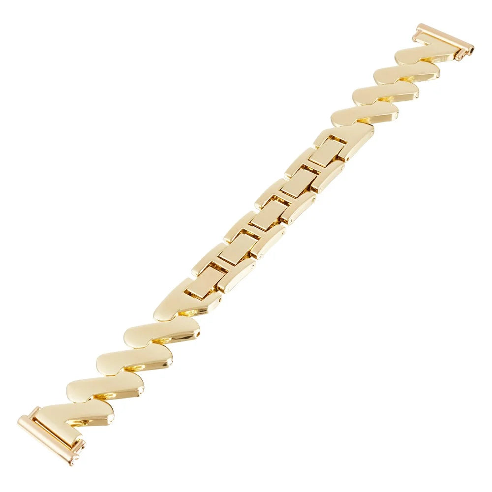 For Samsung Galaxy Watch3 45mm / Garmin Venu 3 Wristband 22mm Watch Strap Zinc Alloy - Gold - 4