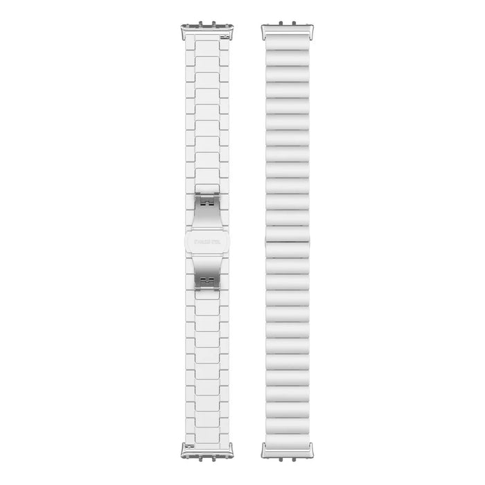 For Samsung Galaxy Fit3 SM-R390 Stainless Steel Strap Butterfly Buckle Replacement Band - Silver - 4