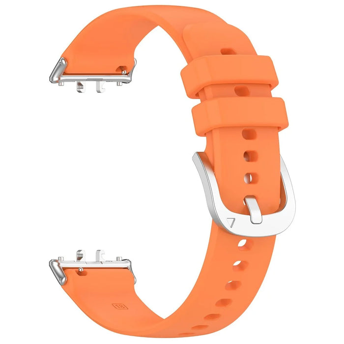 For Samsung Galaxy Fit3 Watch Band Soft Silicone Strap Replacement - Orange - 2