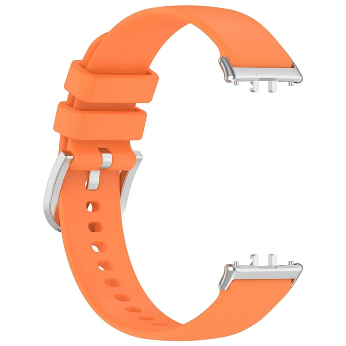 For Samsung Galaxy Fit3 Watch Band Soft Silicone Strap Replacement - Orange - 3