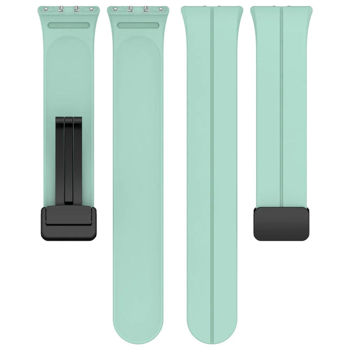 For Samsung Galaxy Fit3 Silicone Watch Band Folding Buckle Sport Replacement Straps - White - 5