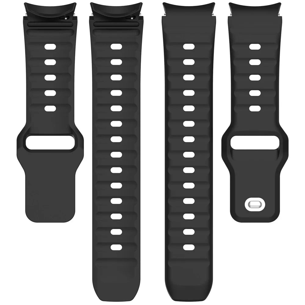 For Samsung Galaxy Watch FE 40mm / Watch4 / Watch 5 / Watch 5 Pro / Watch6 Silicone Sport Bands Replacement Wristband - White - 5