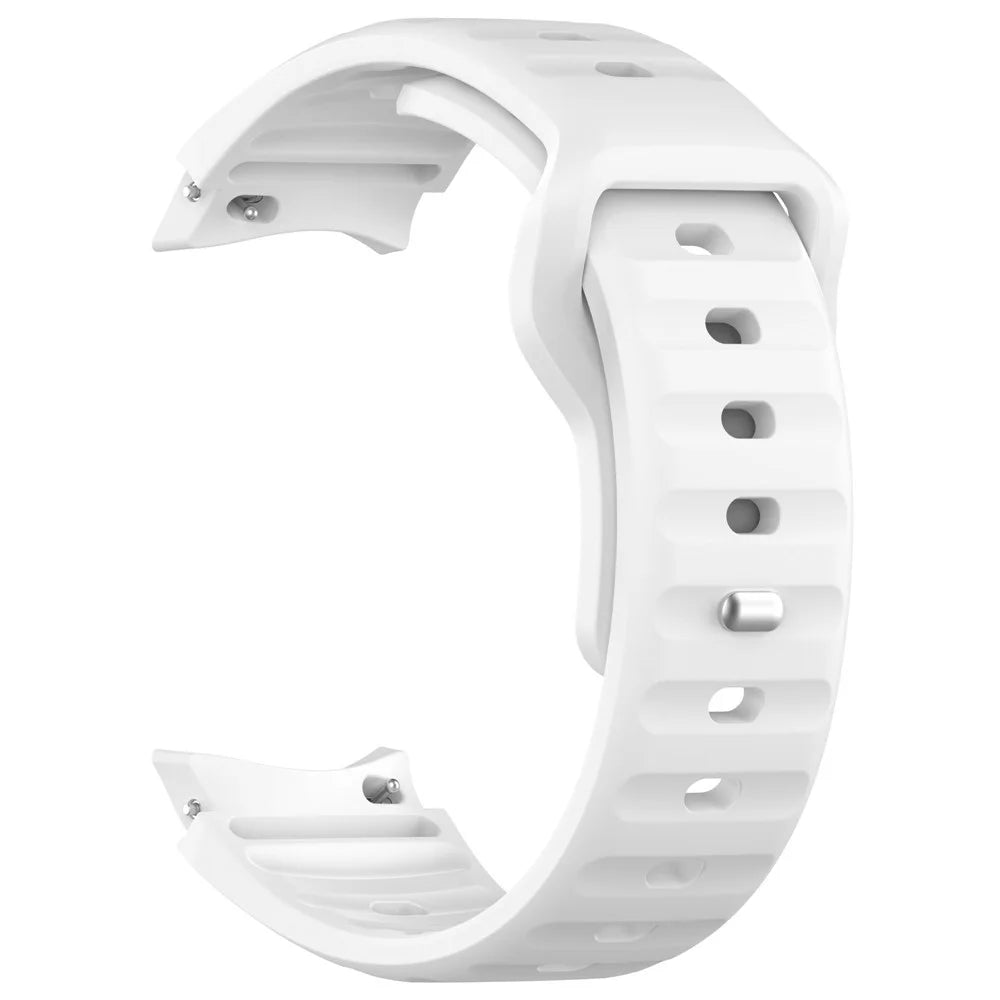 For Samsung Galaxy Watch FE 40mm / Watch4 / Watch 5 / Watch 5 Pro / Watch6 Silicone Sport Bands Replacement Wristband - White - 3