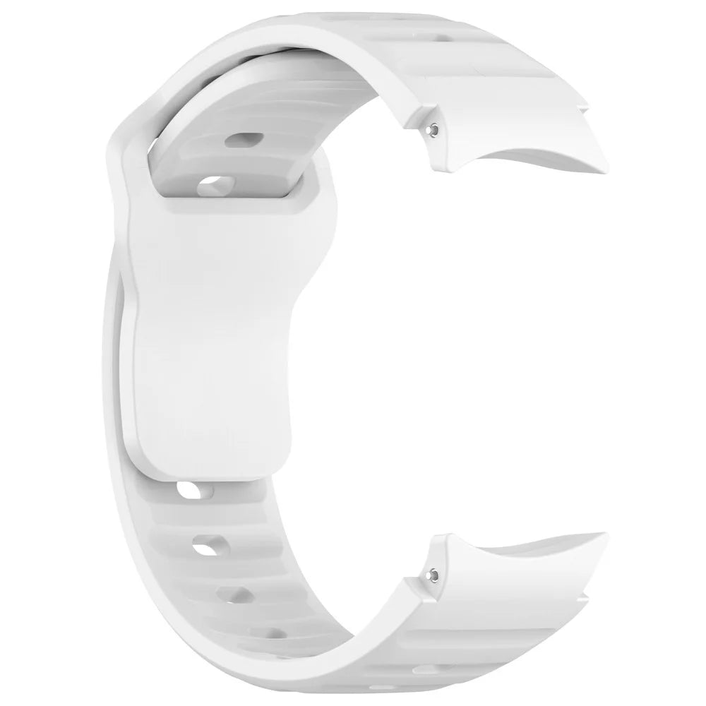For Samsung Galaxy Watch FE 40mm / Watch4 / Watch 5 / Watch 5 Pro / Watch6 Silicone Sport Bands Replacement Wristband - White - 4