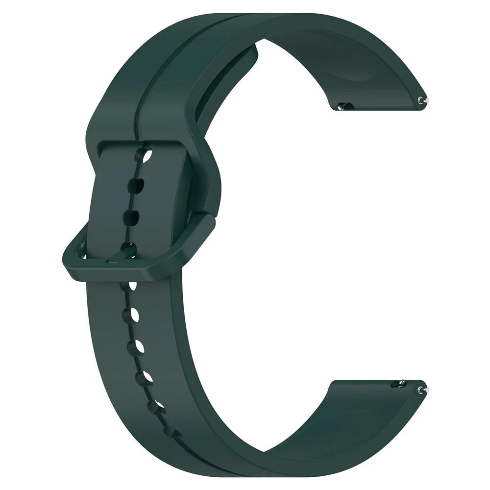 For Samsung Galaxy Watch6 Classic 43mm / 47mm Silicone Watch Strap 20mm Adjustable Wrist Band - Midnight Green - 2