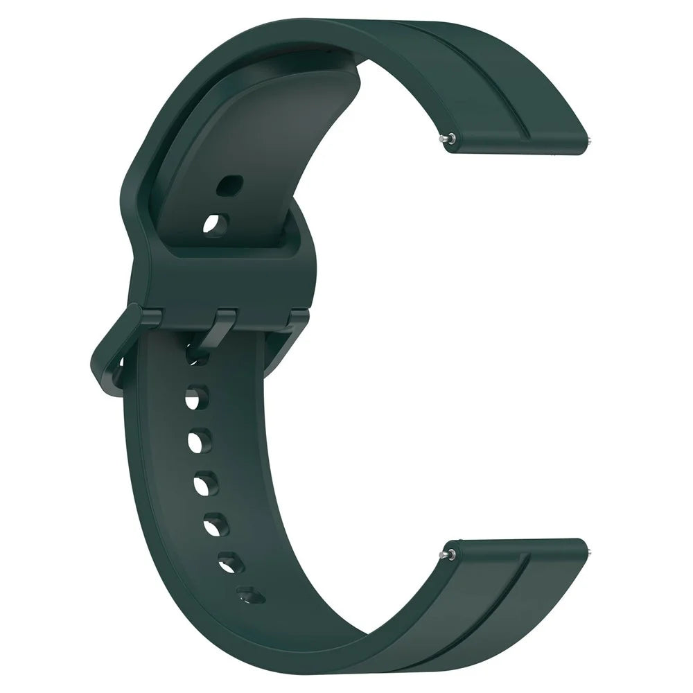 For Samsung Galaxy Watch6 Classic 43mm / 47mm Silicone Watch Strap 20mm Adjustable Wrist Band - Midnight Green - 3
