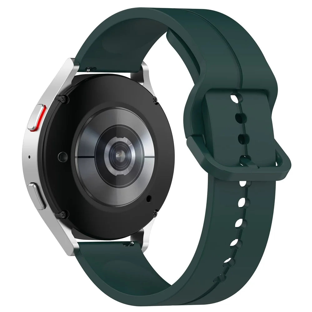 For Samsung Galaxy Watch3 45mm / Huawei Watch GT 4 46mm Watch Band 22mm Silicone Wrist Strap - Midnight Green - 1