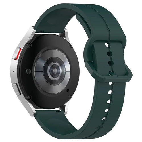 For Samsung Galaxy Watch3 45mm / Huawei Watch GT 4 46mm Watch Band 22mm Silicone Wrist Strap - Midnight Green - 1