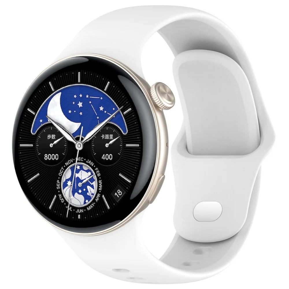 For vivo Watch 3 Silicone Watch Band Adjustable Wrist Strap Replacement - White - 4