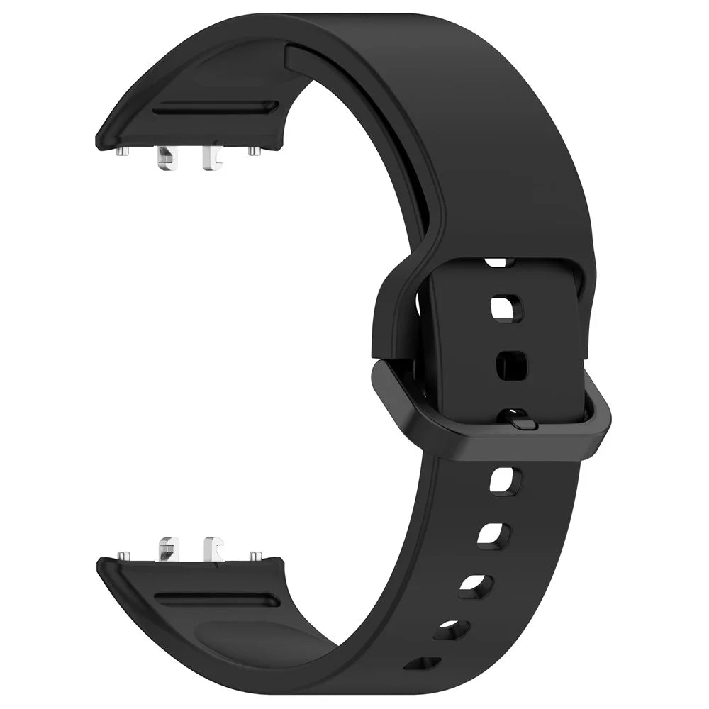 For Samsung Galaxy Fit3 (SM-R390) Watch Bracelet Soft Silicone Strap with Flat Buckle - Black - 2