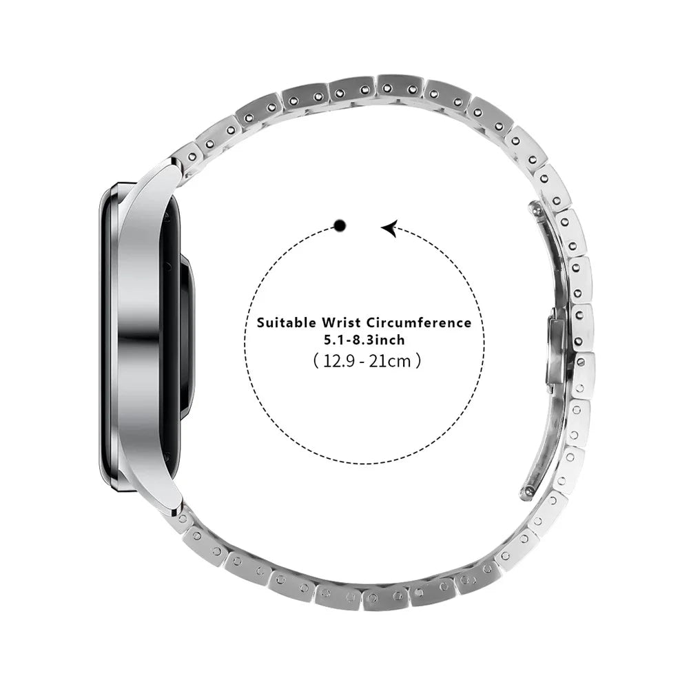 For Samsung Galaxy Watch 46mm Stainless Steel Watch Strap Bracelet with Buckle - Silver - 7