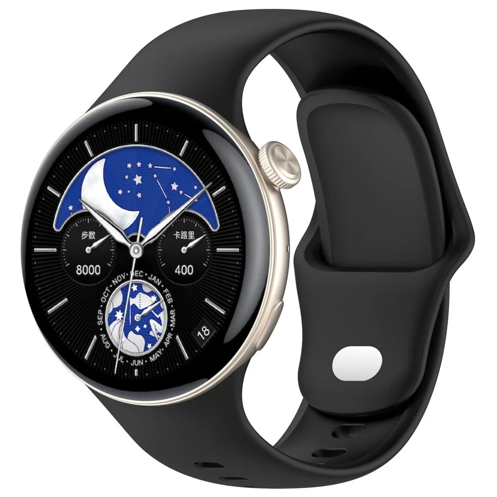 For vivo Watch 3 / iQOO Watch Wrist Strap Soft Silicone Smart Watch Band - Black - 2