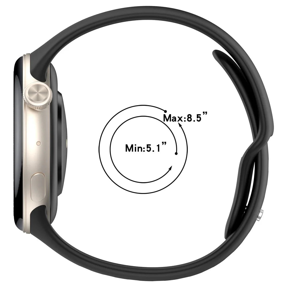 For vivo Watch 3 / iQOO Watch Wrist Strap Soft Silicone Smart Watch Band - Black - 7