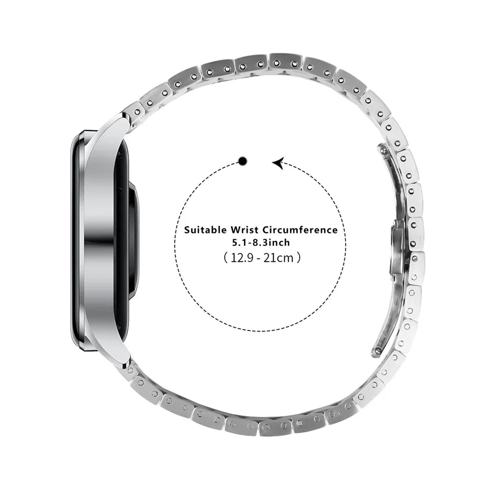For Huawei Watch Buds Smart Watch Band Stainless Steel Watch Bracelet - Silver - 7