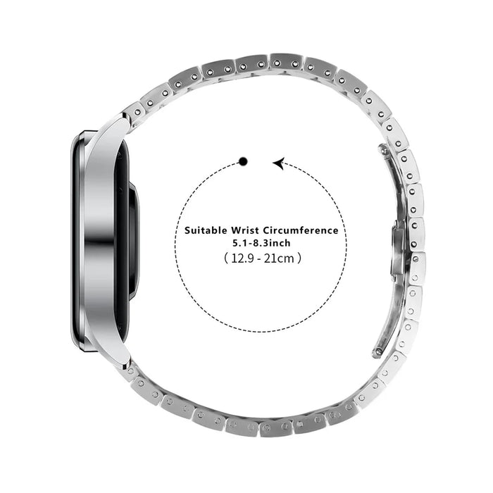 For Huawei Watch 3 Pro New Replacement Wrist Band Metal Stainless Steel Watch Strap - Silver - 7