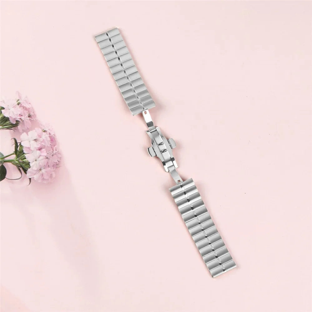 For Huawei Watch GT 2 Pro Metal Strap Butterfly Buckle Quick Release Watch Band, Silver - 4