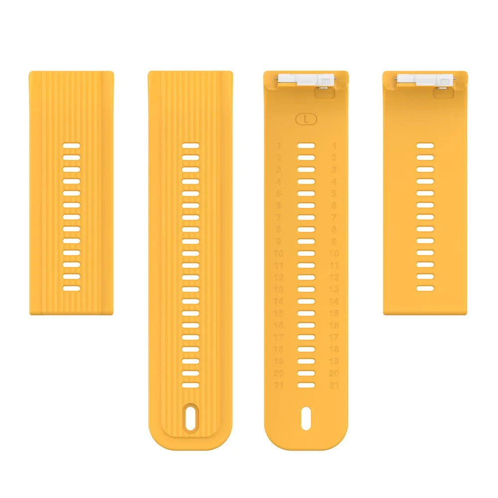 For Huawei Watch D Flexible Silicone Wrist Band Watch Strap without Buckle - Yellow - 1
