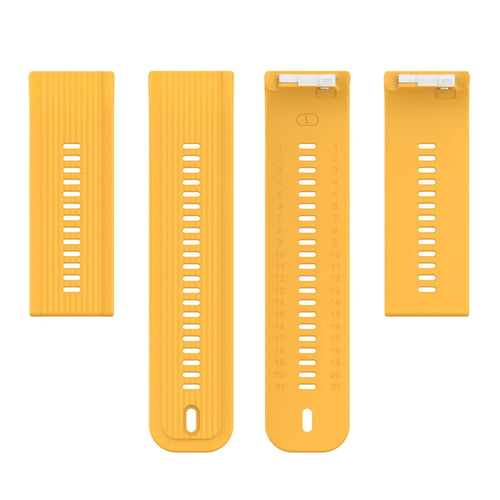 For Huawei Watch D Flexible Silicone Wrist Band Watch Strap without Buckle - Yellow - 1