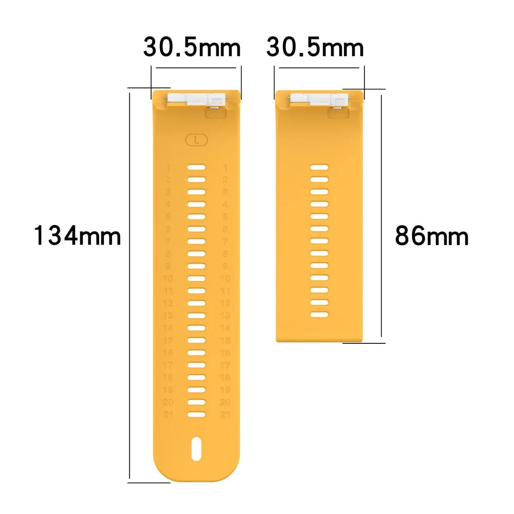 For Huawei Watch D Flexible Silicone Wrist Band Watch Strap without Buckle - Yellow - 4