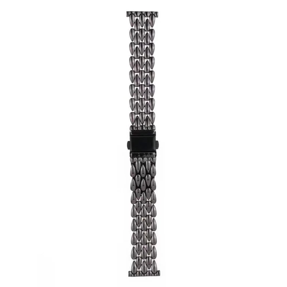 Watch Band for Apple Watch Series 11 10 42mm / 9 8 7 41mm / SE3 SE2 SE 6 5 4 40mm / 3 2 1 38mm Zinc Alloy Wrist Strap - Black - 1