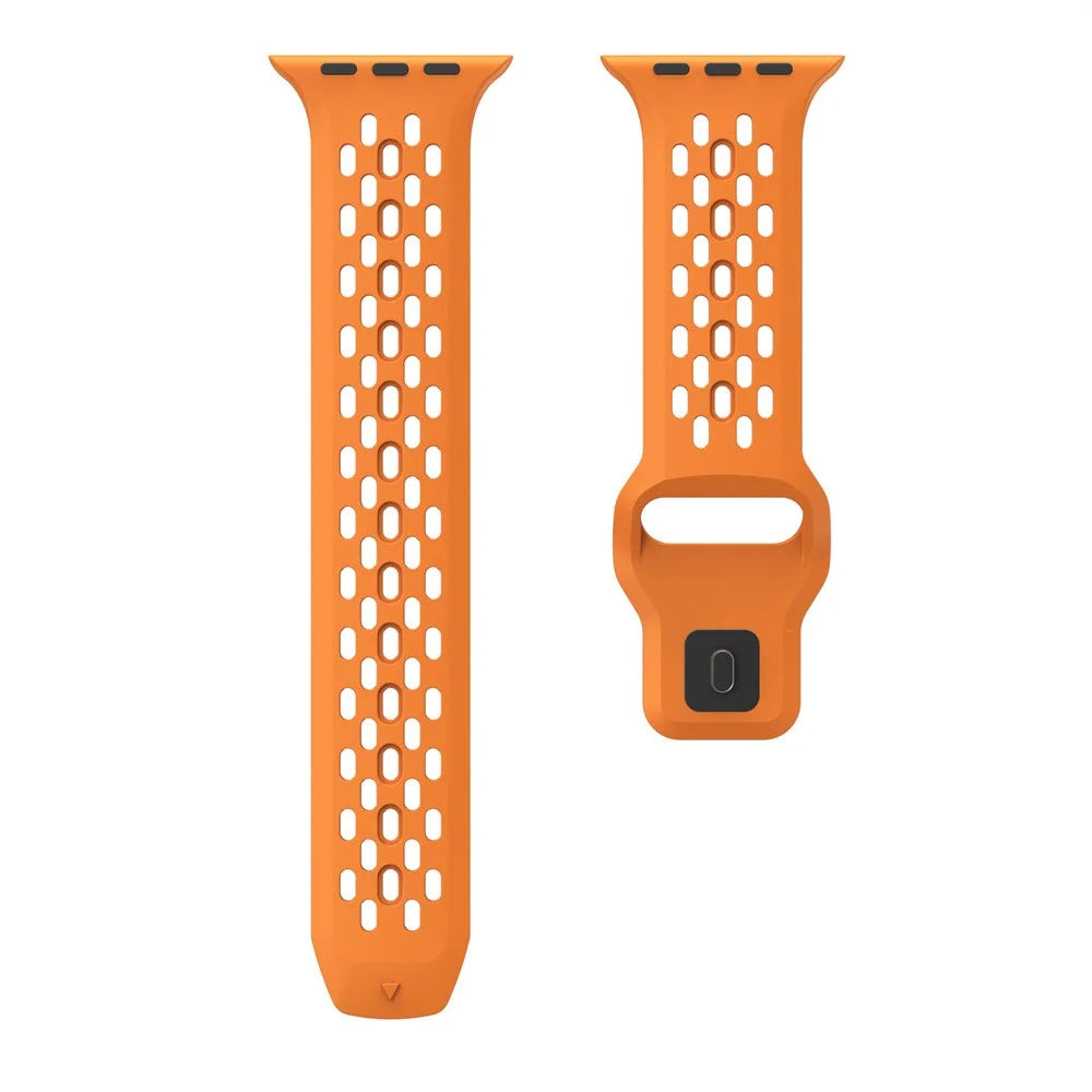 Replacement Strap for Apple Watch Series 11 10 42mm / 9 8 7 41mm / SE3 SE2 SE 6 5 4 40mm / 3 2 1 38mm Mesh Hole Watch Band - Orange - 3