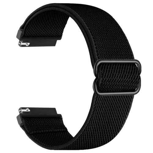 For Samsung Galaxy Watch6 Classic 47mm 43mm Watch Strap 20mm Adjustable Nylon Wrist Band - Black - 1