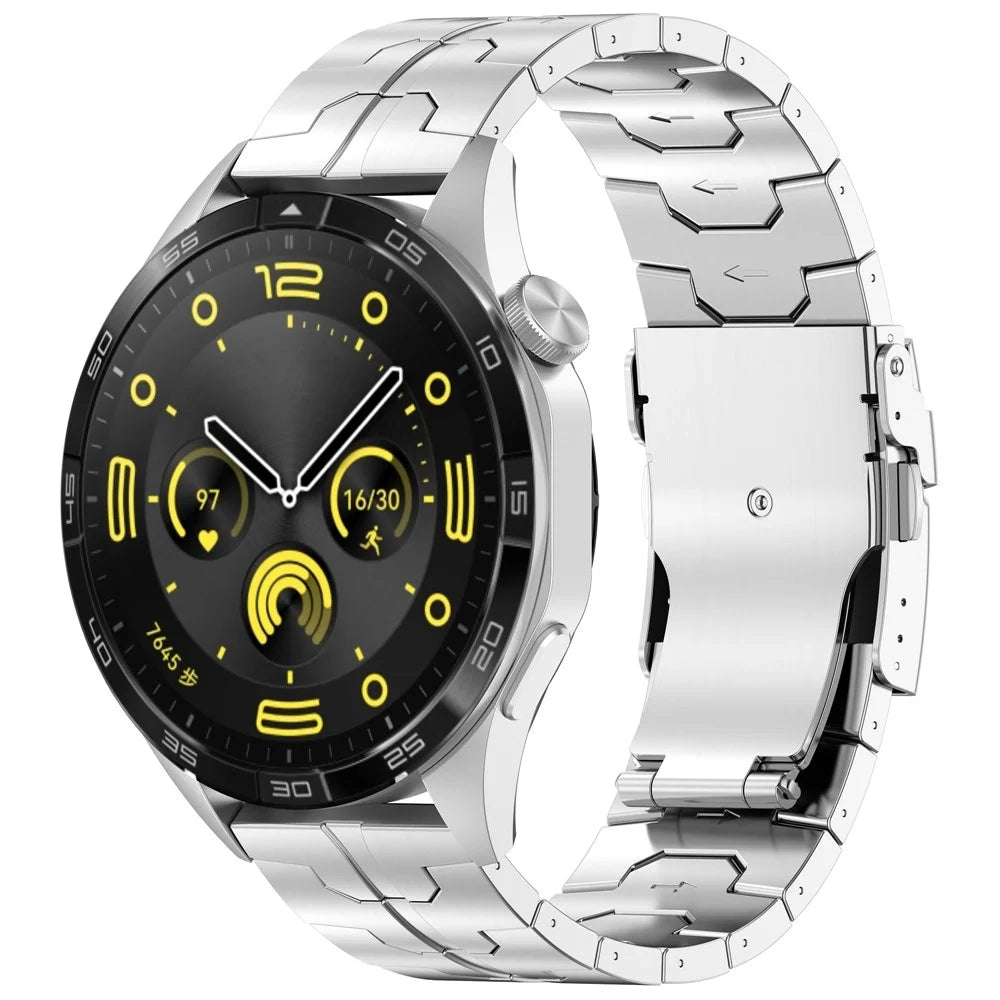 For Samsung Galaxy Watch3 45mm / Huawei Watch GT 4 46mm Band 22mm Titanium Alloy Watch Bracelet - Silver - 4