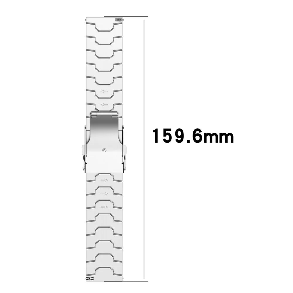 For Samsung Galaxy Watch3 45mm / Huawei Watch GT 4 46mm Band 22mm Titanium Alloy Watch Bracelet - Silver - 7
