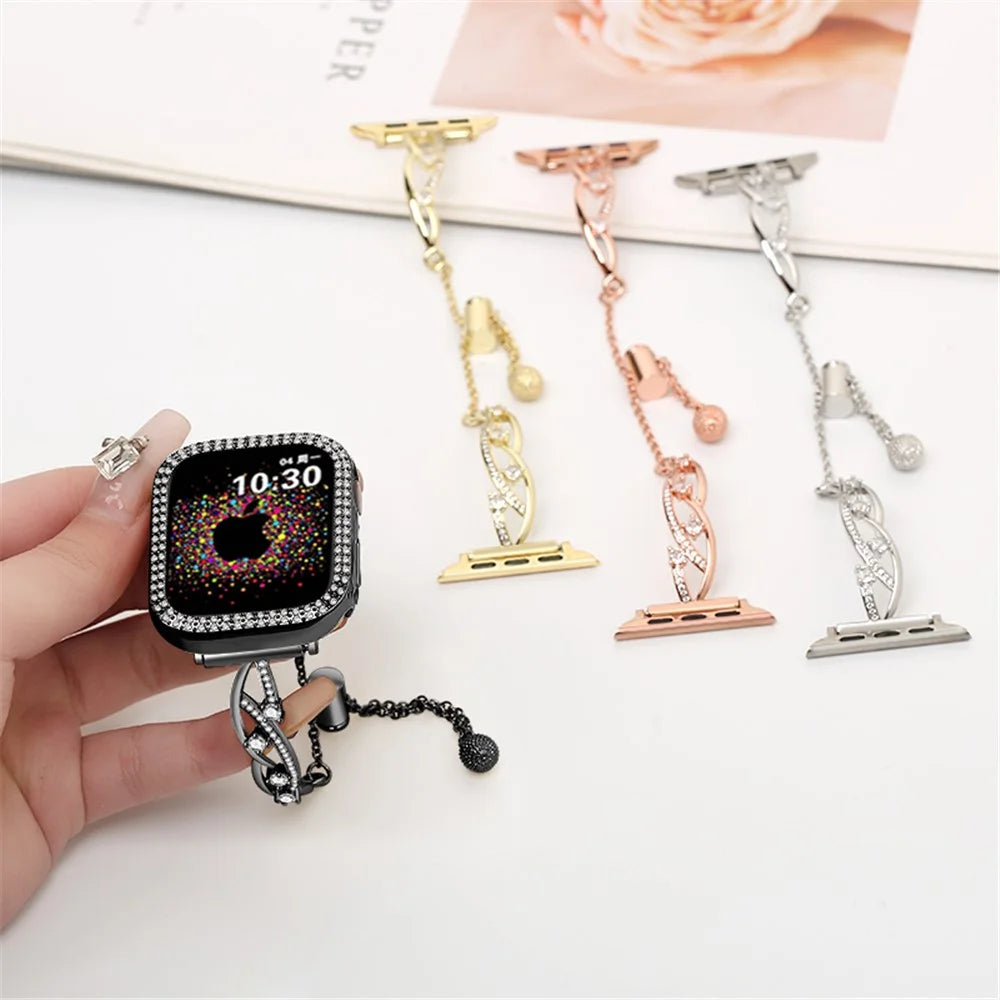 Watch Band for Apple Watch Series 11 10 42mm / 9 8 7 41mm / SE3 SE2 SE 6 5 4 40mm / 3 2 1 38mm Copper Strap - Black - 5