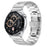 For Garmin Vivoactive 4 Smart Watch Strap Stainless Steel Watch Band with Butterfly Buckle - Silver - 2