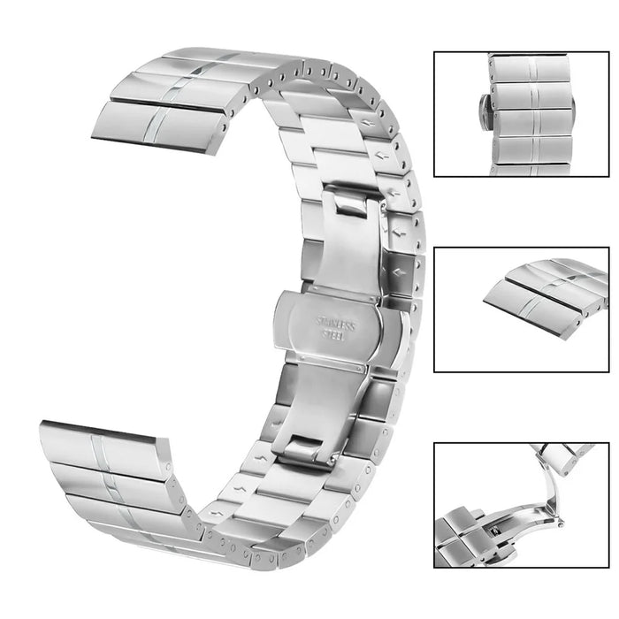 For Xiaomi Haylou RT LS05S Stainless Steel Watch Strap Buckle Design Wrist Band - Silver - 5