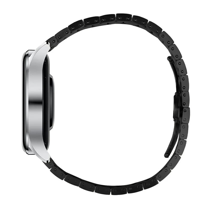 For Honor Watch Dream Stainless Steel Band Replacement Watch Strap with Buckle - Black+Silver - 3