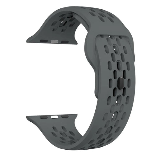 KALEBOL For Apple Watch Ultra 3 2 1 49mm / Series 11 10 46mm / 9 8 7 45mm / SE3 SE2 SE 6 5 4 44mm / 3 2 1 42mm Fluorubber Watch Band - Dark Grey - 2