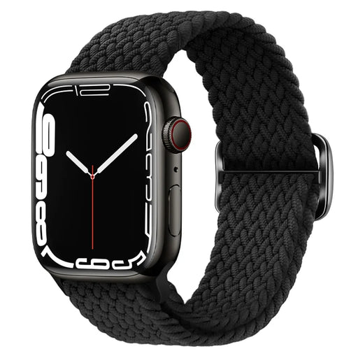 KALEBOL For Apple Watch Ultra 3 2 1 49mm / Series 11 10 46mm / 9 8 7 45mm / SE3 SE2 SE 6 5 4 44mm / 3 2 1 42mm Nylon Braided Watch Strap - Black - 2