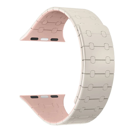 KALEBOL KLB-CXGJ-002 For Apple Watch Ultra 3 2 1 49mm / Series 11 10 46mm / 9 8 7 45mm / SE3 SE2 SE 6 5 4 44mm / 3 2 1 42mm Silicone Band - Starlight+Pink - 1
