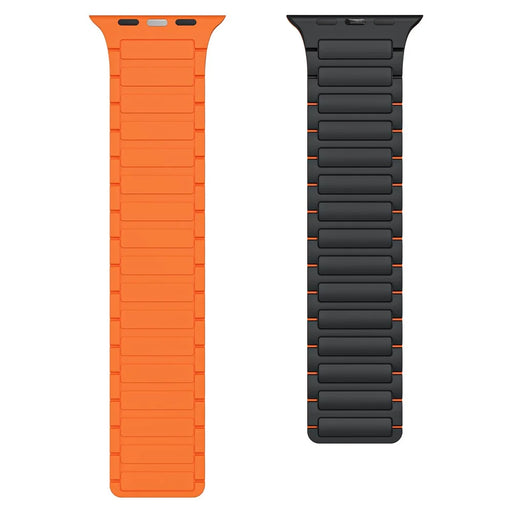 KALEBOL KLB-CXGJ-001 For Apple Watch Ultra 3 2 1 49mm / Series 11 10 46mm / 9 8 7 45mm / SE3 SE2 SE 6 5 4 44mm / 3 2 1 42mm Strap - Blakc / Orange - 2