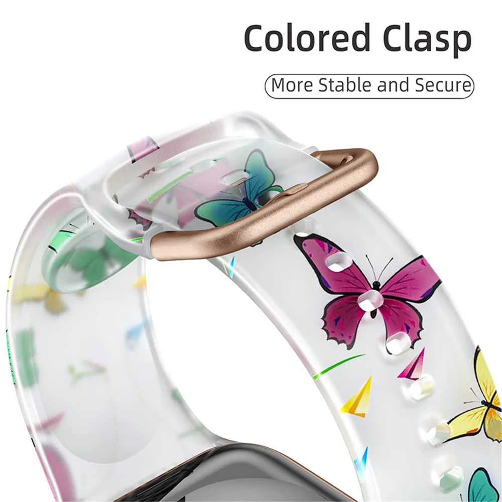 For Apple Watch Ultra 3 2 1 49mm / Series 11 10 46mm / 9 8 7 45mm / SE3 SE2 SE 6 5 4 44mm / 3 2 1 42mm Pattern Design Silicone Strap Watch Band - 6
