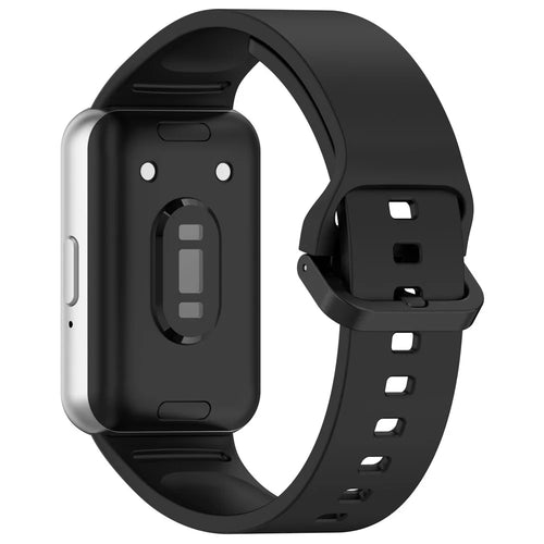 For Samsung Galaxy Fit3 Flexible Watch Strap Silicone Band Wrist Bracelet - Black - 1