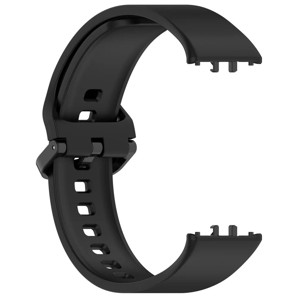 For Samsung Galaxy Fit3 Flexible Watch Strap Silicone Band Wrist Bracelet - Black - 3