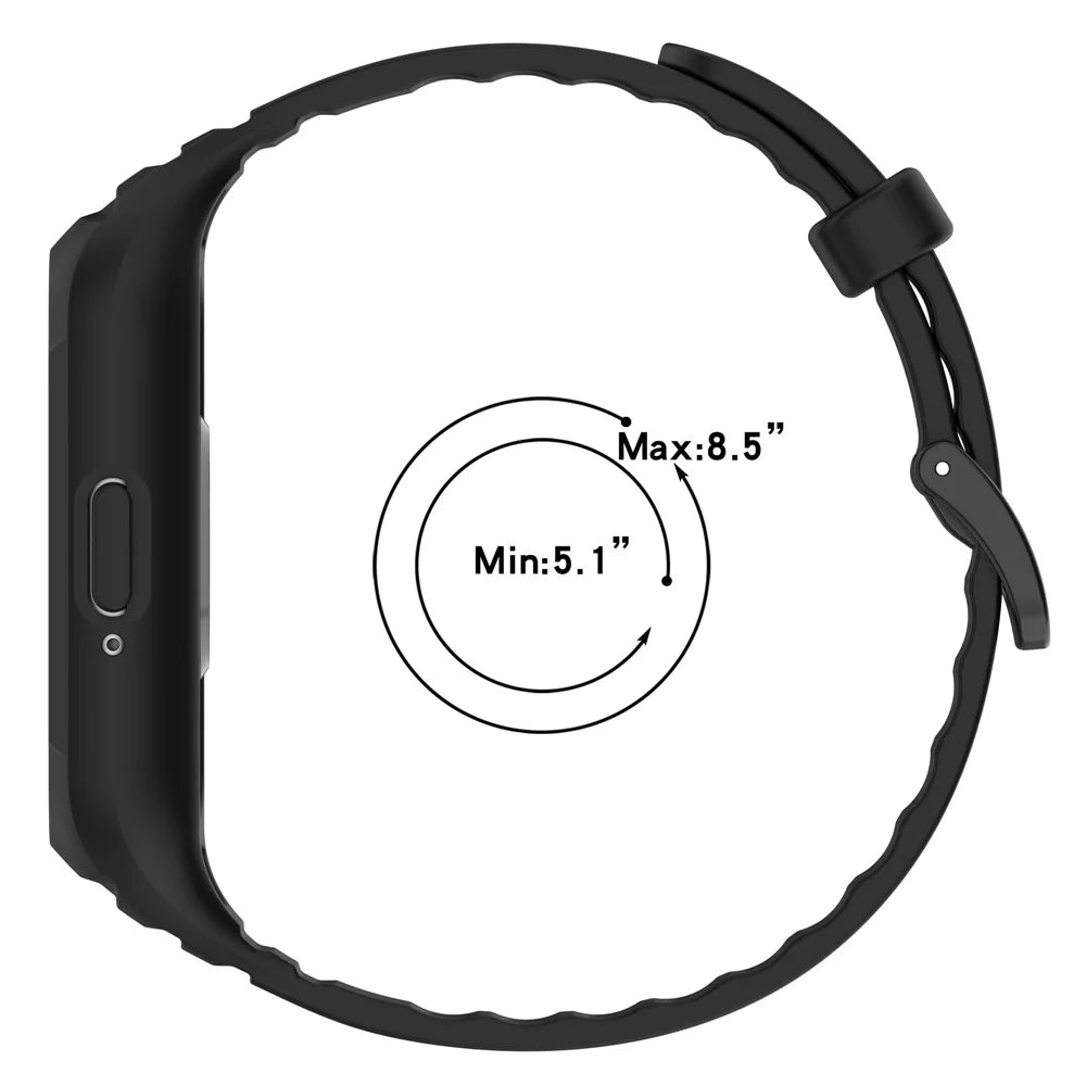 For Samsung Galaxy Fit3 Integrated Silicone Strap with Watch Case Replacement Wrist Band - Purple - 6