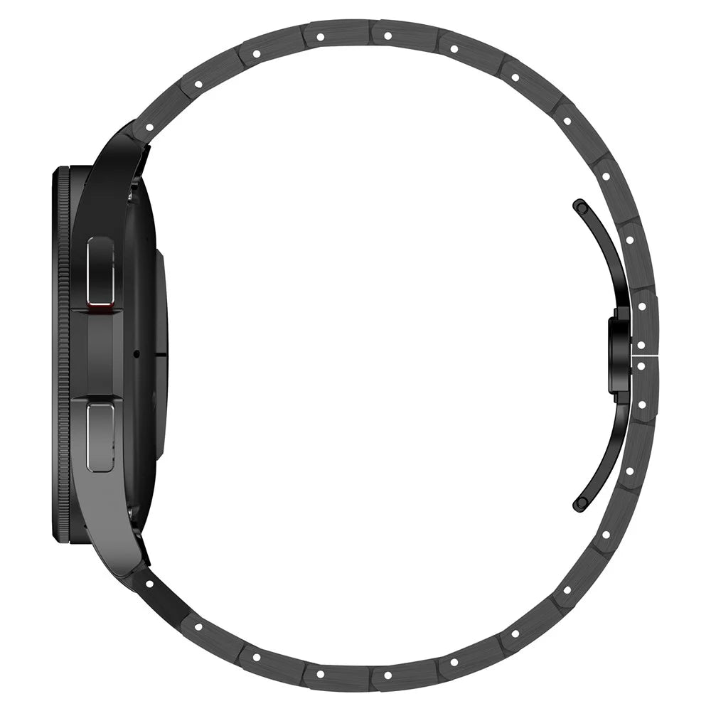 For Samsung Galaxy Watch FE 40mm / Watch6 / Watch6 Classic / Watch 5 Watchband Stainless Steel Watch Strap Replacement - Black - 3