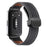 For Samsung Galaxy Fit3 Watch Strap Litchi Texture Genuine Cow Leather Magnetic Band - Black - 1
