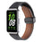 For Samsung Galaxy Fit3 Watch Strap Litchi Texture Genuine Cow Leather Magnetic Band - Black - 2