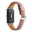 For Samsung Galaxy Fit3 Watch Band Cowhide Leather Strap Replacement - Deep Pink - 1