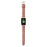 For Samsung Galaxy Fit3 Watch Band Cowhide Leather Strap Replacement - Deep Pink - 3
