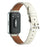 For Samsung Galaxy Fit3 Genuine Leather Watch Strap Band Replacement - Beige - 1