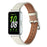 For Samsung Galaxy Fit3 Genuine Leather Watch Strap Band Replacement - Beige - 2