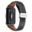 For Samsung Galaxy Fit3 Watch Band Slim Genuine Cow Leather Magnetic Replacement Strap - Black - 1
