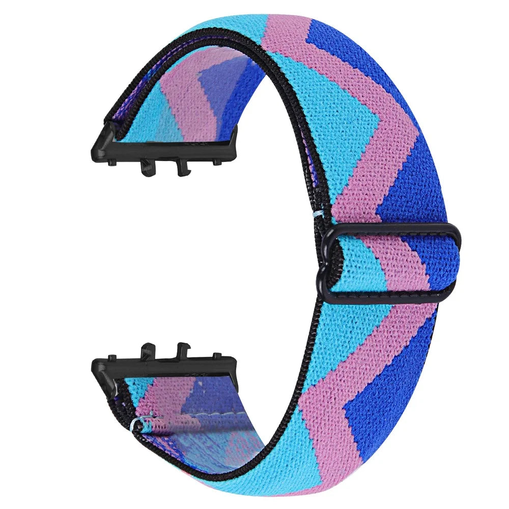 For Samsung Galaxy Fit3 SM-R390 Elastic Wrist Band Pattern Design Watch Strap (Black Buckle) - 1 - 1